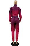 Purple Euramerican Fleece Gradient Pants Sets JR3585-2