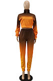 Orange Euramerican Fleece Gradient Pants Sets JR3585-1