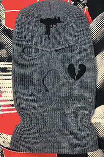 Hole Face Ski Mask in Gray
