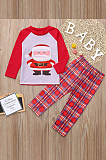 Christmas Cotton Pajamas Adult Kids Baby Santar Sleepwear Set ( Size run small, pick larger size)