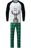 Christmas Cotton Pajamas Adult Kids Reindear Sleepwear Set ( Size run small, pick larger size)