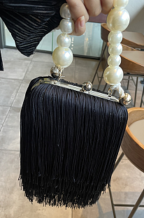 17 Inch Pearl Flap Handbag  