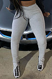 Black Euramerican Women's Tight Hip Ruffle Joker Leggings Long Pants HJJ20120-2