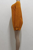 Orange Fashion New Long Sleeve Kintting Sweater Plain Dress SMR5390-4