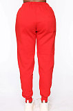 Red Women's Casual Sport Loose Long Pants HYYX260