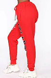 Red Women's Casual Sport Loose Long Pants HYYX260