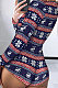 Colorful Tight Christmas Leisure Wear Long Sleeve Romper Shorts HAM1954