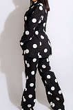 Apricot Fashion New Wave Point Long Sleeve Lapel Neck Wide Leg Pants Businss Suit BS1295-2