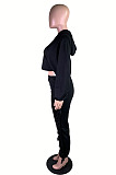 Wholesale New Long Sleeve Hoodie Jogger Pants Tassel Plain Suit BS1298