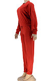 Women's Solid Color Thick Long Sleeve Loose Pants Sets AL196