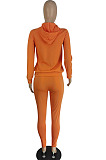 Casual Simple Long Sleeve Hoodie Jogger Pants Sport Plain Suit ZMM9139