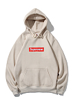 Embroidery Letter Pullover Hoodie Top (Size Run Small)