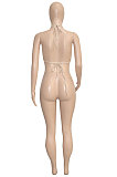 Women Sexy Sequins Backless One Shoulder Split Mini Dress With Underwear SN390199