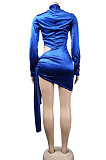 Sexy Euramerican Perspectivity Bodycon Long Sleeve Hip Mini Dress KA7220