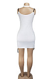 Women Sexy Bandage Printing Pullover High Waist Tight Mini Dress AL080