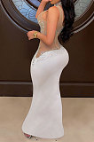 WHOLESALE | Women Perspectivity Mesh Spaghetti Sexy Bling Bling Sleeveless Bodycon Long Dress SN390246