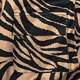 Women Fashion Stripe V Collar Single-Breasted Long Sleeve Split Bnadage Long T Shirt/Shirt Dress XZ5509
