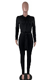 Women Modest New Cotton Blend Long Sleeve Personality Swallow Tail Hoodie Skinny Pants Suits TZ9126
