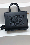 PROTECT BLACK PEOPLE PU Material Purse