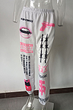 Women Printed Fashion Elastic Waist Sports Casual Harem Pants XYC80182
