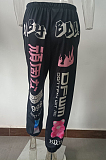 Women Printed Fashion Elastic Waist Sports Casual Harem Pants XYC80182