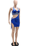 Fashion Sexy Condole Belt Irregular Hollow Out Split Velvet Bandage Mini Dress CCY9467