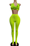 Hot Sales Sexy New Women Embroidery Spliced Halter Neck Backless Strapless Trousers Solid Color Suit F88411