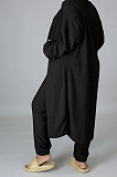 Spring New Velvet Tank+Cardigan Long Coat Trousers Simple Solid Color Three Piece F8321