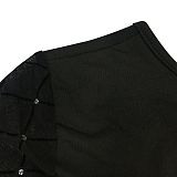 Euramerican Women Sexy Color Matching Long Sleeve Short Top Mesh Spaghetti Perspectivity Long Pants Sets XZ5561