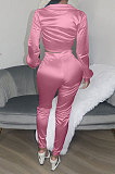 Sexy New Wholesale Long Sleeve Low-Cut Bandage Tops High Waist Trousers Solid Color Suits YNS1689