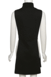 Euramerican Fashion Women Round Collar Sleeveless Bodycon Split Hip Mini Dress SX11411