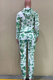 Women New Casual Tie Dye Printed Long Sleeve Hoodie Jogger Pants Sets ORY5181