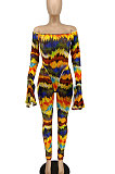 Euramerican Women Sexy Tight Tie Dye Printing Pants Sets PU6803