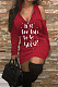 Casual Sexy Cotton Blend Letter Printed Long Sleeve Off Shoulder Slim Fitting Hoodie Hiip Dress LM88837
