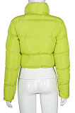 Fashion Long Sleeve Cardigan Stand Collar Keep Warm Casual Bread Down Jacket Coat FWB20504