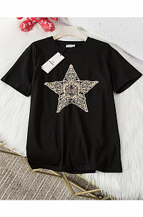 Star Printed   T-shirt