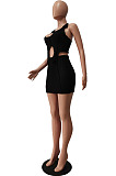 Hot Sales Women Sleeveless Irregular Tops Hip Slim Fitting Solid Color Sets CM8602