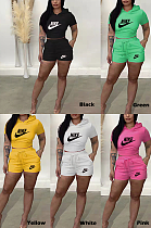 Printed Hoodie Shorts Set