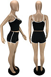 Wholesale New Women Condole Belt Tank Shorts Casual Sports Bodycon Two-Piece LYY9327