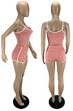 Wholesale New Women Condole Belt Tank Shorts Casual Sports Bodycon Two-Piece LYY9327