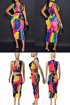 Multi Color Skirt Set