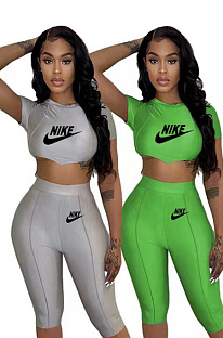Sporty Back Tied Tank Top Shorts Sets OQ127