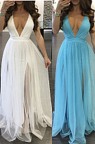 Elegant Mesh Strappy Long Dress LPL0796