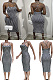Check print suspender dress BBN158
