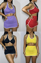 Suspender Hip Wrap Skirt two piece set YYFS8453