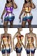 Tie dyed and printed sling two piece set LMM8235