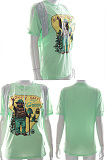 Hip hop split tassel short sleeve T-shirt MXXB21TP696 