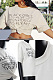 Loose letter white T-shirt MXXB22TP147