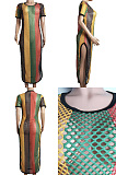 Multicolor mesh stripe dress BS1024