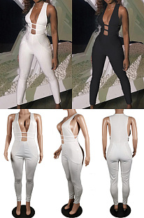 Open chest and waist tight Jumpsuit C2010